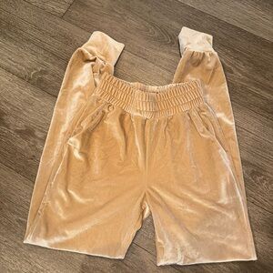 Tan Velvet Bottoms